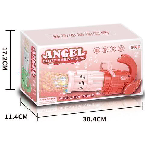 Köpük Maşını Angel Elektrik Bubble Maşın Angel-Pink01RAX İşıq və Musiqi ilə
