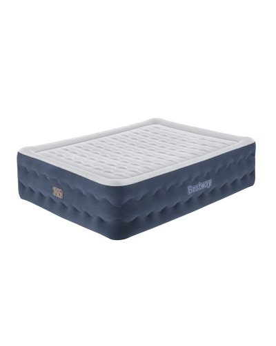 Надувная кровать BestWay 6716P, ПВХ, синяя, 152x203x51см