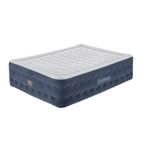 Надувная кровать BestWay 6716P, ПВХ, синяя, 152x203x51см Надувная кровать BestWay 6716P, ПВХ, синяя, 152x203x51см