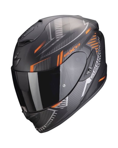 Motosiklet dəbilqəsi Scorpion EXO-1400 Evo Air Shell Matt Black-Orange L