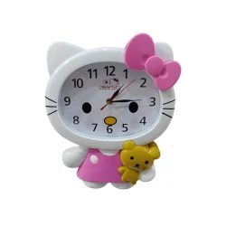 Детские настенные часы SS-047, белые/розовые