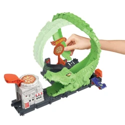 Автотрек Hot Wheels City Nemesis Gator Pizza Shop HKX39