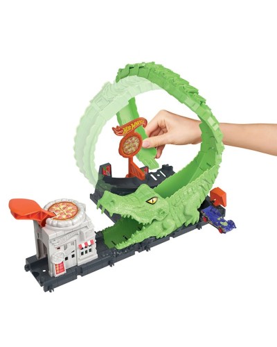 Avtotrek Hot Wheels City Nemesis Gator Pizza Shop HKX39
