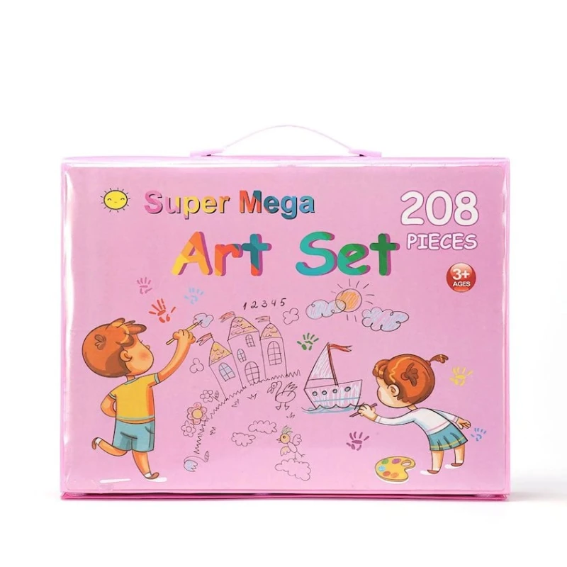 Набор для творчества Super Mega Art Set SS-SET208P, 208 шт, розовый Набор для творчества Super Mega Art Set SS-SET208P, 208 шт, розовый