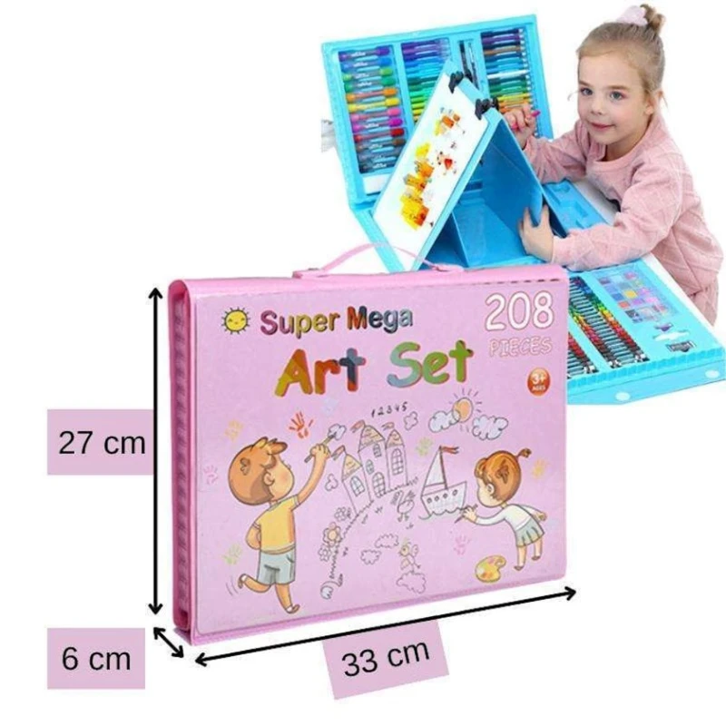 Набор для творчества Super Mega Art Set SS-SET208P, 208 шт, розовый Набор для творчества Super Mega Art Set SS-SET208P, 208 шт, розовый