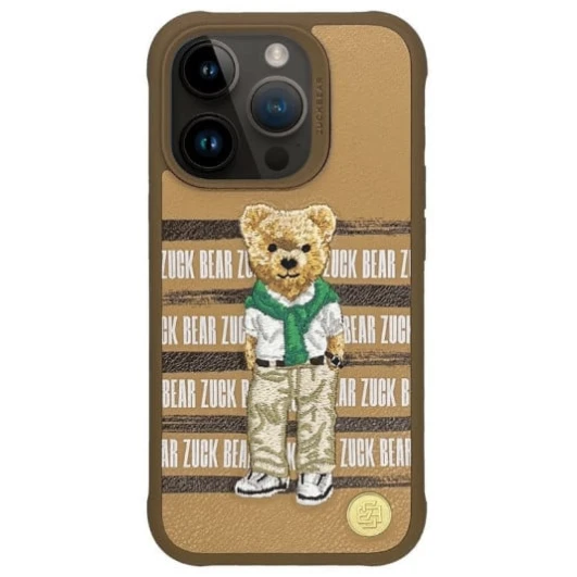 Çexol Zuck Bear San Francisco Fortune Apple iPhone 15 Pro Max üçün Golden state bear - 6974057390169