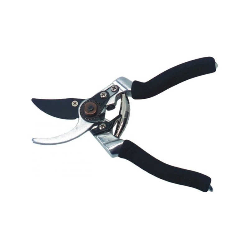 Секатор садовый Greenmill GR6208, лезвия закалённые, тефлоновое покрытие, 21 см, черный/серебристый Секатор садовый Greenmill GR6208, лезвия закалённые, тефлоновое покрытие, 21 см, черный/серебристый