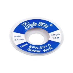 Оплетка для удаления припоя Pro'sKit 8PK-031 1.5 м Оплетка для удаления припоя Pro'sKit 8PK-031 1.5 м