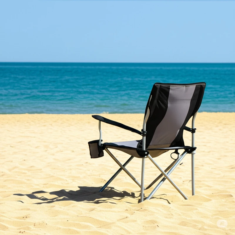 Складной кемпинговый стул Oxford 600D, черный Складной кемпинговый стул Oxford 600D, черный