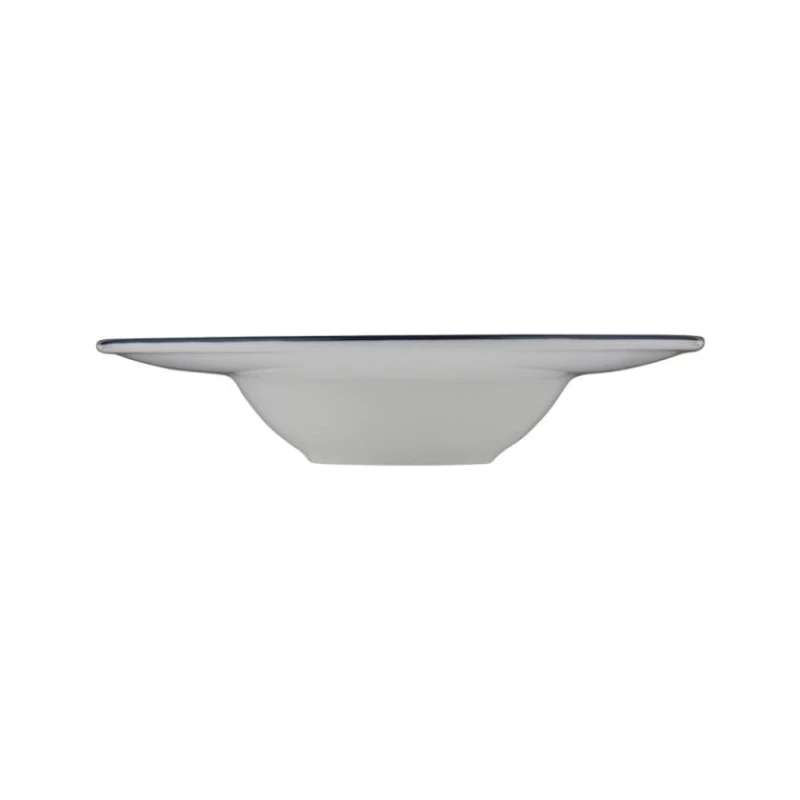 Тарелка глубокая ID-Fine Modest Navy Miro, фарфор, белая/синяя, 460 мл, 29 см Тарелка глубокая ID-Fine Modest Navy Miro, фарфор, белая/синяя, 460 мл, 29 см