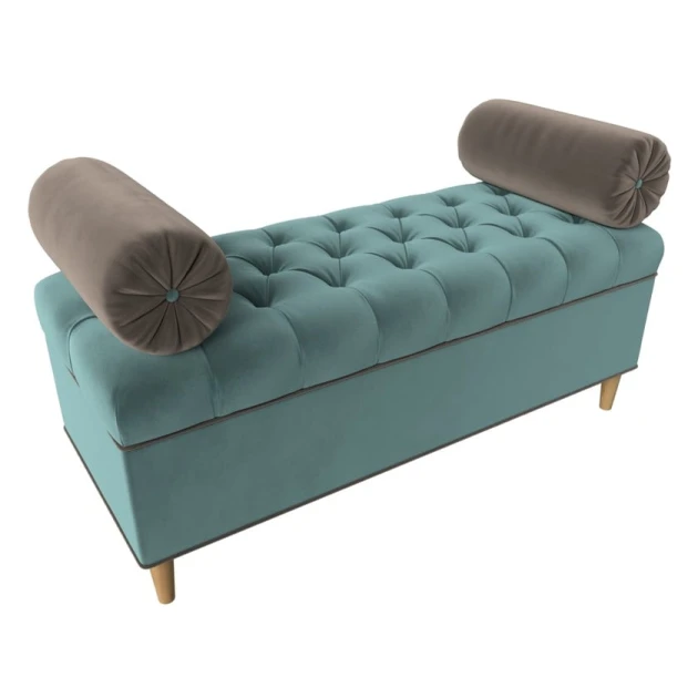 Пуфик 8, ткань, голубой, 40x35x80 см Пуфик 8, ткань, голубой, 40x35x80 см