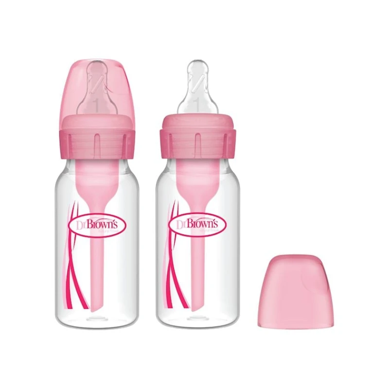 Qidalanma qabları dəsti Dr.Brown's, 120 ml, şəffaf/çəhrayı