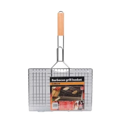 Решетка на мангал BBQ 24x35 см, дерево/нержавеющая сталь, серебристый Решетка на мангал BBQ 24x35 см, дерево/нержавеющая сталь, серебристый