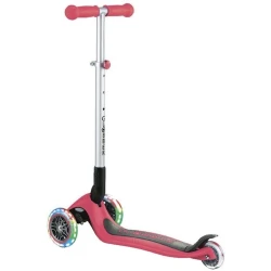 Складной скутер Globber Primo Foldable Lights, красный/черный