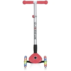 Складной скутер Globber Primo Foldable Lights, красный/черный