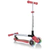 Складной скутер Globber Primo Foldable Lights, красный/черный