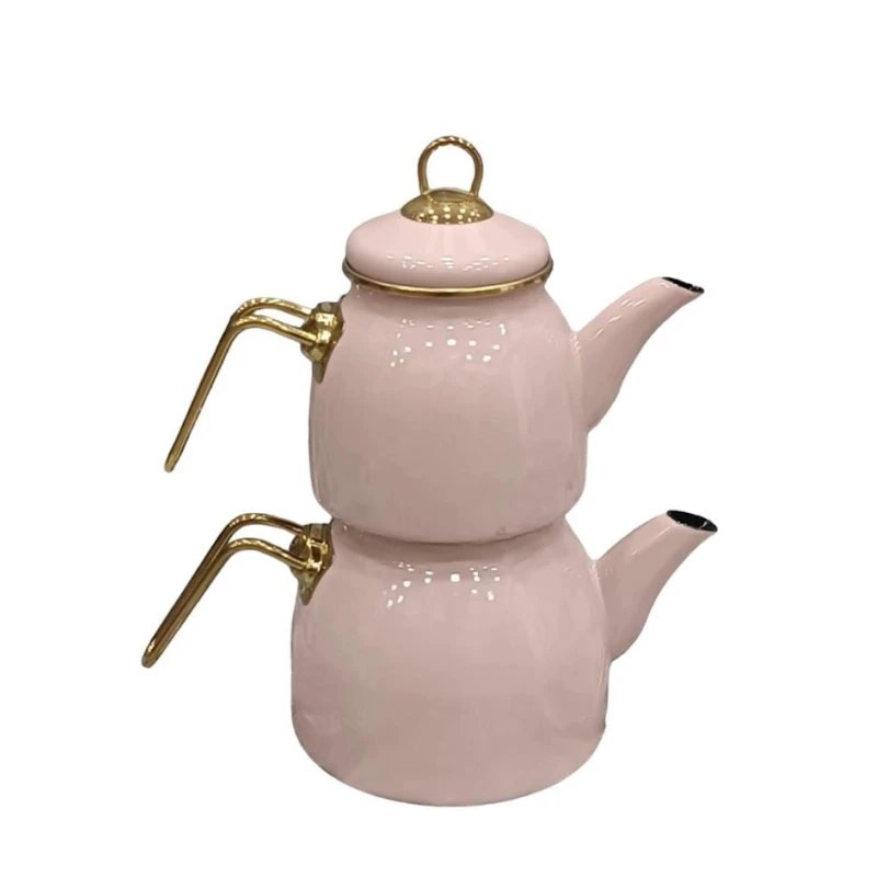 Набор чайников Canali HEM-0000106_shop, эмаль, розовый Набор чайников Canali HEM-0000106_shop, эмаль, розовый