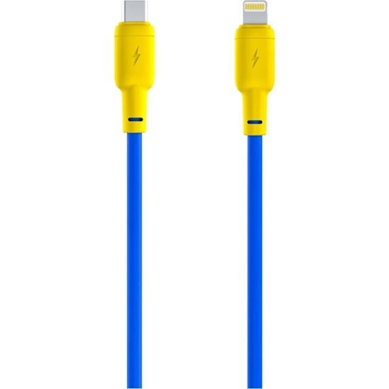Кабель USB Gelius Full Silicon GP-UCN001CL Type-C to Lightning Yellow/Blue