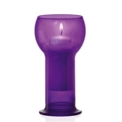 Şamdan Bormioli Rocco Lucilla, 8.7x16.5 sm, şüşə, bənövşəyi