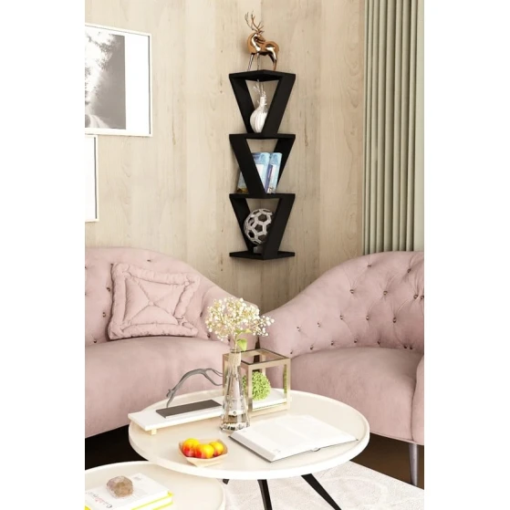 Полка настенная Art Mebel 64, ламинат, 85х22х22 см, черная Полка настенная Art Mebel 64, ламинат, 85х22х22 см, черная