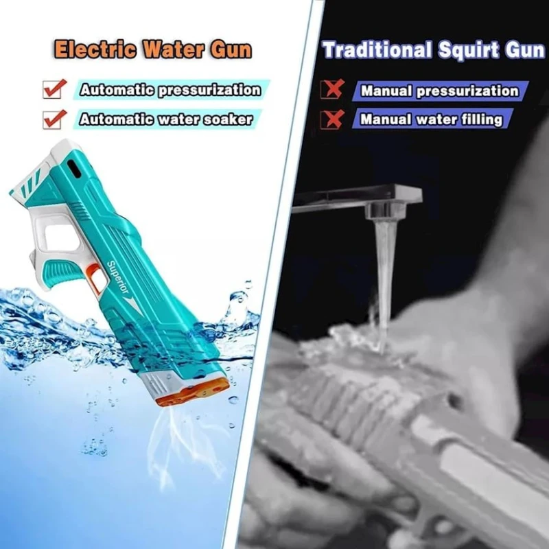 Игрушечный бластер Electric Water Gun Superior, голубой Игрушечный бластер Electric Water Gun Superior, голубой