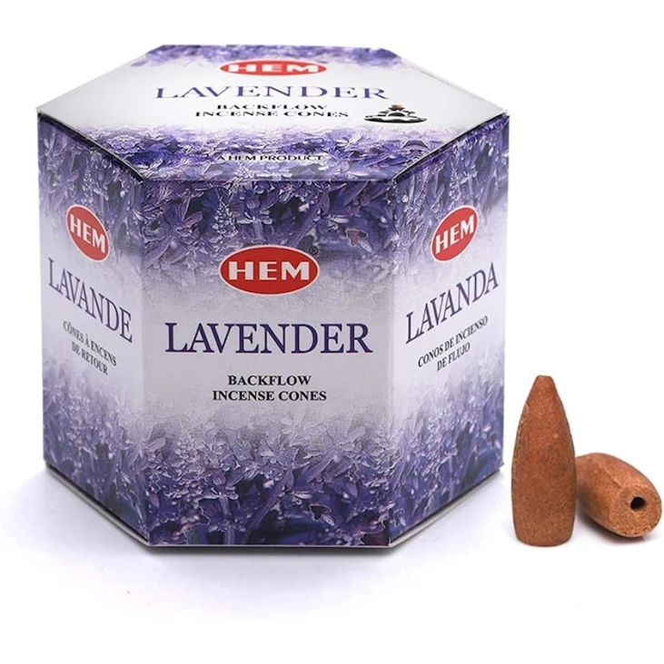 Ətirli konuslar HEM Lavender Backflow Incense Cones, 40 əd Ətirli konuslar HEM Lavender Backflow Incense Cones, 40 əd