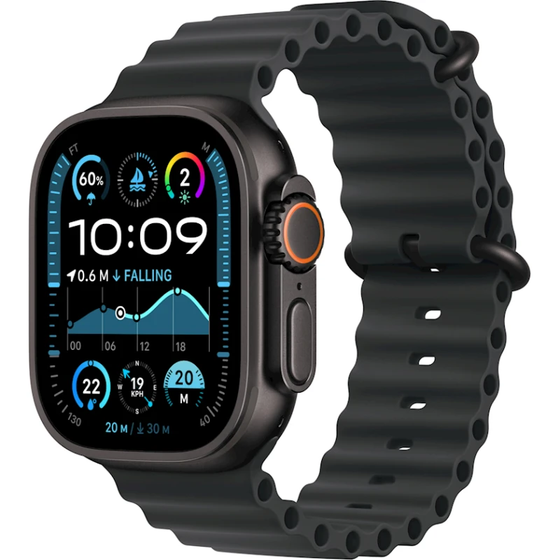 Умные часы Apple Watch Ultra 2 GPS + Cellular 49mm Black Titanium Case with Black Ocean Band (Официальная гарантия)