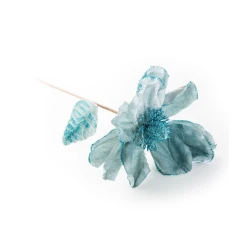 Искусственное растение Hom-me 101035, 17x46 см, велюр, голубой