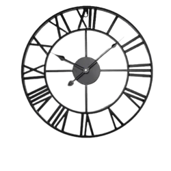 Настенные часы в стиле ретро NS-257, черный, 40 см