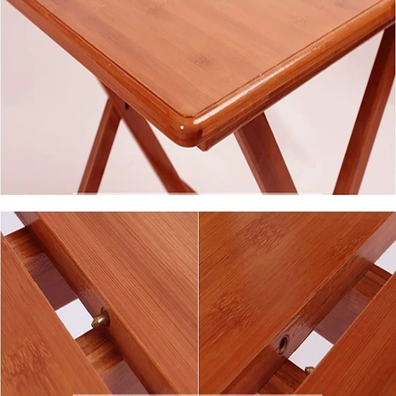 Складной стол, 60х60х50 см, бамбук, коричневый Складной стол, 60х60х50 см, бамбук, коричневый