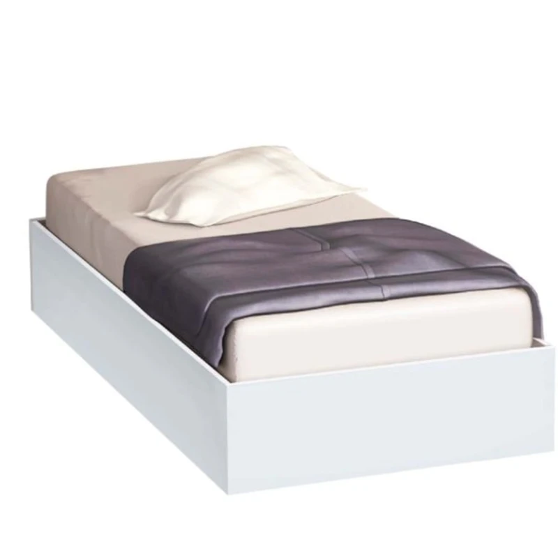 Односпальная кровать Art_tek_yataq(100) 97, ламинат, белая, 85x100x200 см