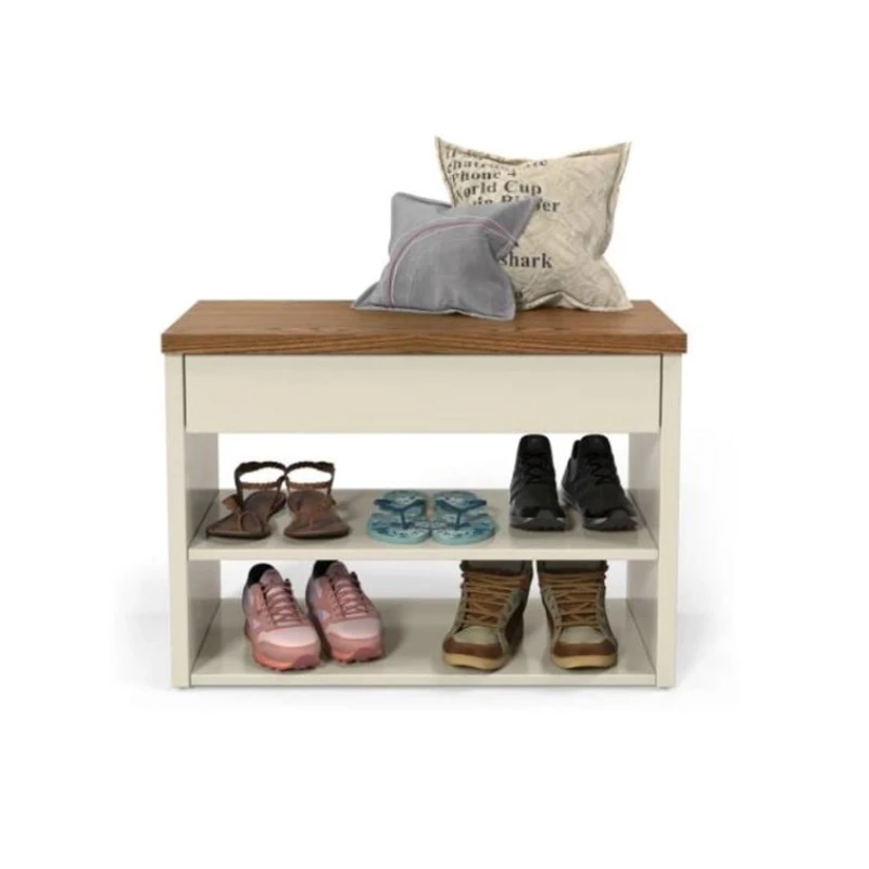 Тумба для обуви Art Mebel 90, ламинат, кремовая, 45х60х30 см Тумба для обуви Art Mebel 90, ламинат, кремовая, 45х60х30 см