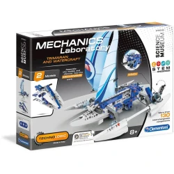 Конструктор Clementoni STEM Mechanics Laboratory Trimaran & Watercraft, 130+ элемента
