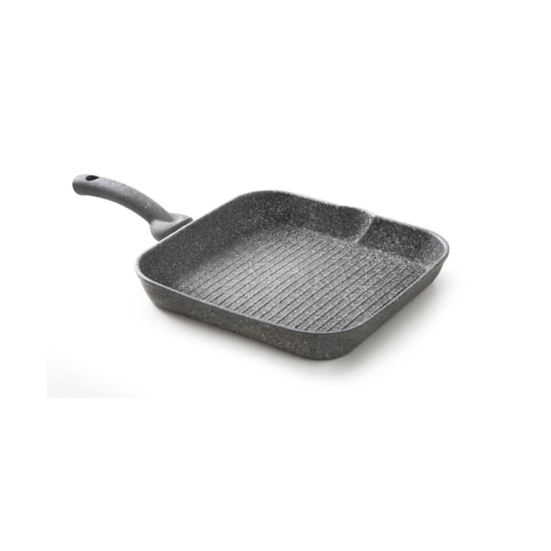 Сковорода-гриль Accademia Mugnano Bisteccahiera Cuore di Pietra 28 см, алюминий с антипригарным покрытием, черный Сковорода-гриль Accademia Mugnano Bisteccahiera Cuore di Pietra 28 см, алюминий с антипригарным покрытием, черный