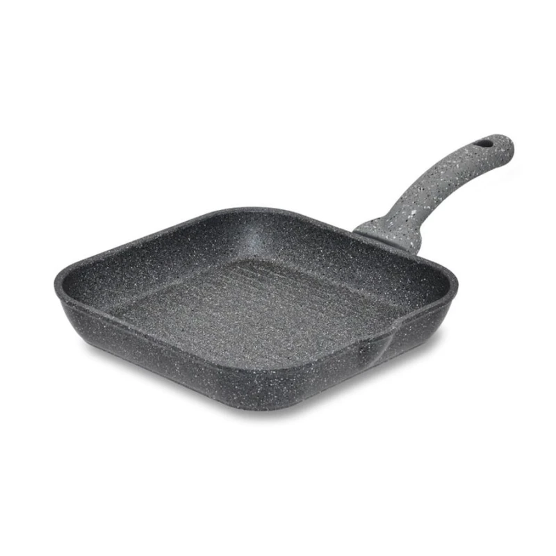 Сковорода-гриль Accademia Mugnano Bisteccahiera Cuore di Pietra 28 см, алюминий с антипригарным покрытием, черный Сковорода-гриль Accademia Mugnano Bisteccahiera Cuore di Pietra 28 см, алюминий с антипригарным покрытием, черный