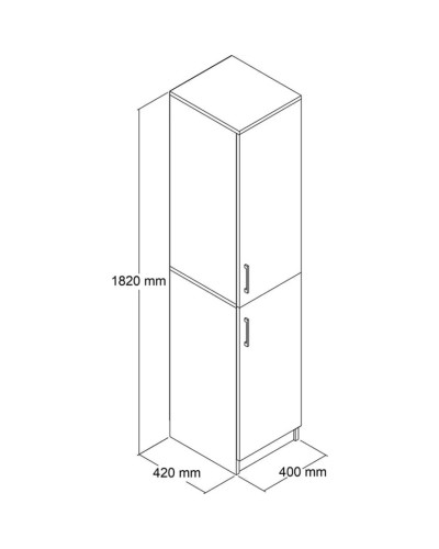 Şkaf-penal Ev Plus 12116047, LDSP, 40x42x182 sm