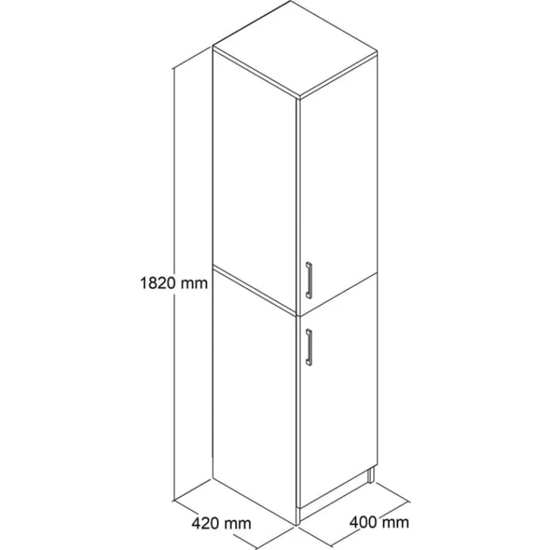 Шкаф-пенал Ev Plus 12116047, ЛДСП, 40x42x182 см Шкаф-пенал Ev Plus 12116047, ЛДСП, 40x42x182 см