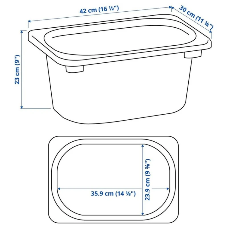 Контейнер IKEA TROFAST, полипропилен, голубой, 23x30x42 см Контейнер IKEA TROFAST, полипропилен, голубой, 23x30x42 см