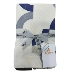 Yastıq üzü dəsti Annaberry ET-1445, 2 əd, 50x70 sm, pambıq, ağ/göy