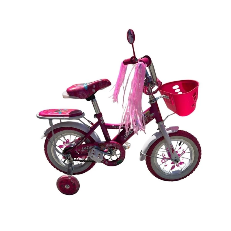 Uşaq velosipedi Lada Sport, 12 sm, çəhrayı