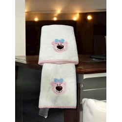 Набор детских полотенец MiraNova 006, махровый, белый