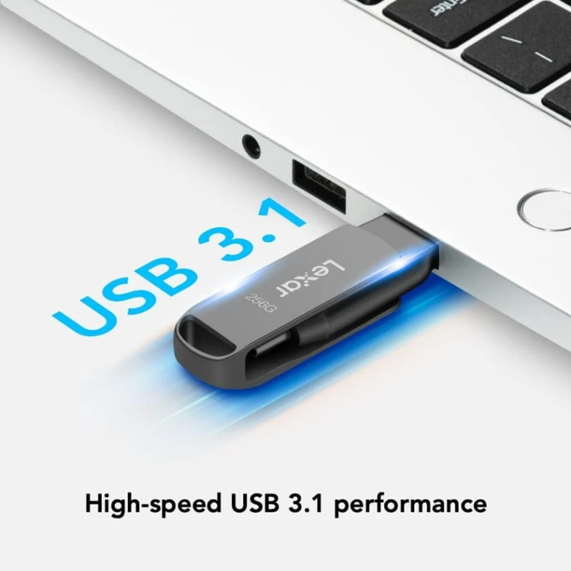 Fləşkart Lexar 128GB JumpDrive Dual Drive D400 USB 3.2 Type-C Type-A Flash Drive for Storage Expansion, Photo Back-up for iPhone 15