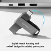 Fləşkart Lexar 128GB JumpDrive Dual Drive D400 USB 3.2 Type-C Type-A Flash Drive for Storage Expansion, Photo Back-up for iPhone 15