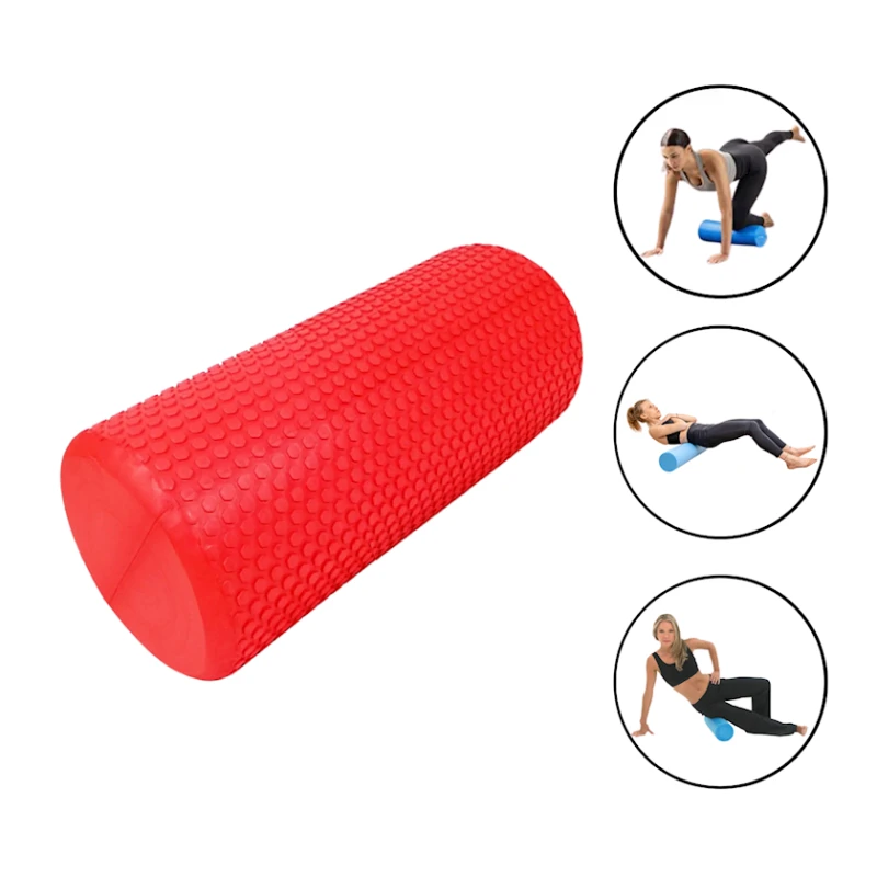 Masaj roliki 1002, qırmızı, 30 sm