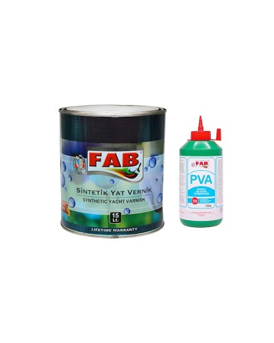 Yaxtalar üçün lak FAB boya, sintetik, 15 l, PVA 750 q hədiyyə