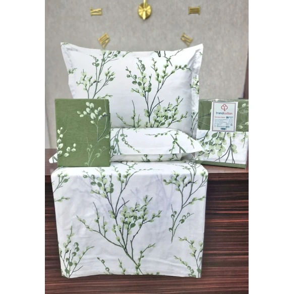 Комплект постельного белья Trend Cotton 00004507, пододеяльник 200x220 см, простыня 240x260 см, 2 наволочки 50x70 см, двуспальный, хлопок, разноцветный Комплект постельного белья Trend Cotton 00004507, пододеяльник 200x220 см, простыня 240x260 см, 2 наволочки 50x70 см, двуспальный, хлопок, разноцветный