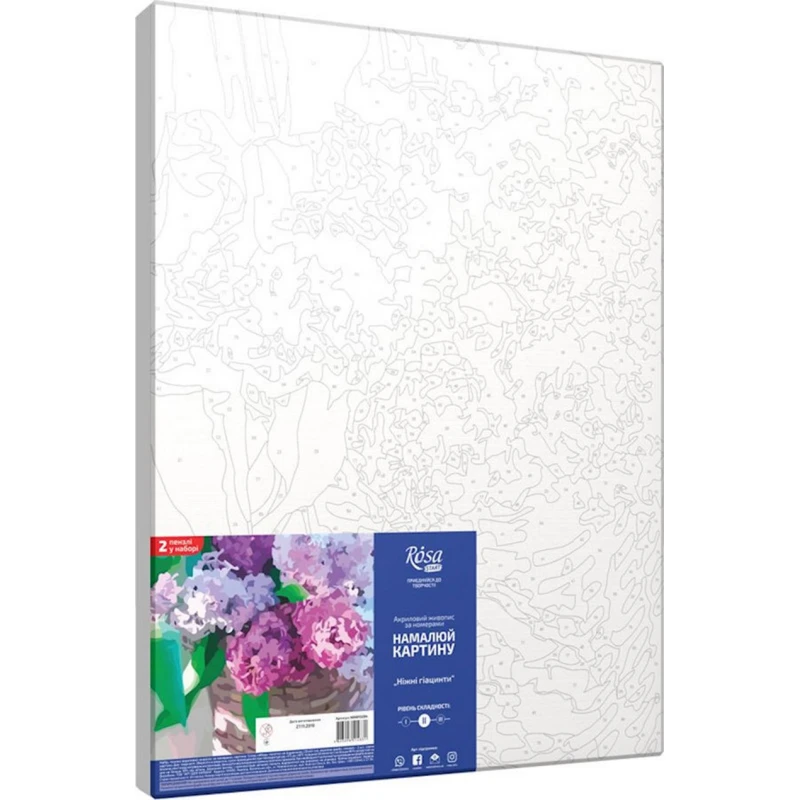 Акриловая живопись по номерам Rosa Start Нежные гиацинты, 35х45см Акриловая живопись по номерам Rosa Start Нежные гиацинты, 35х45см