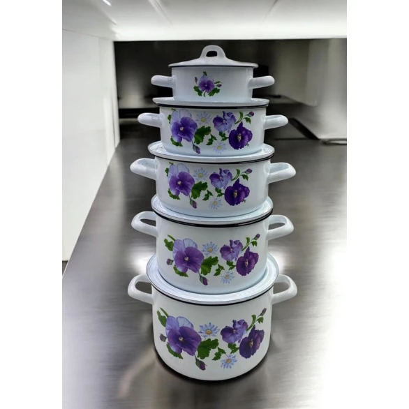 Qazan dəsti Gallery Home GH-000083, mina, rəngbərəng