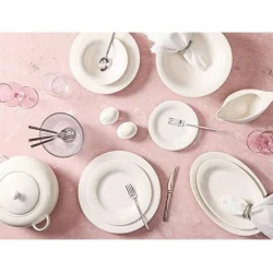 Набор столовой посуды Porland Bride 04ALM003226, 60 предметов, 12 персон, фарфор, белый