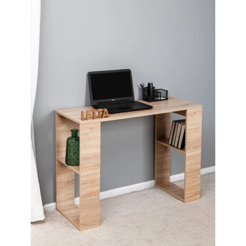 Компьютерный стол Letta, ЛДСП, бежевый, 106x75x50 см Компьютерный стол Letta, ЛДСП, бежевый, 106x75x50 см